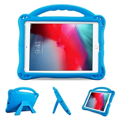 Bild av ProCase barnfodral för iPad 9.7 2018 2017 (6th 5th Gen)/iPad Pro 9.7/iPad Air 2/Air 1 fodral barn, skyddsfodral, lätt stötsäkert sparkställ, robust med handtag blått
