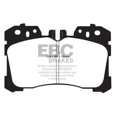 Bild av EBC Brakes DP41811R Bromsbeläggsats framaxel LEXUS: LS IV