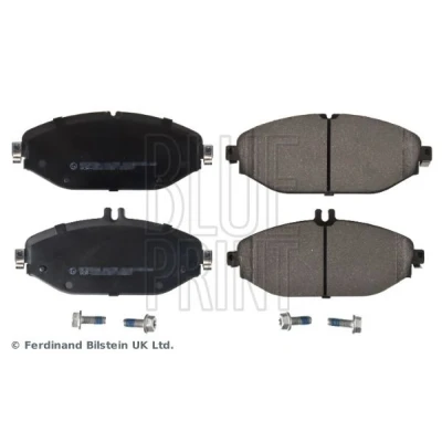 Bild av BLUE PRINT ADBP420019 Jeu de plaquettes frein Essieu avant préparé pour indicateur d&#039;usure avec kit vis MERCEDES BENZ: Classe C Berline
