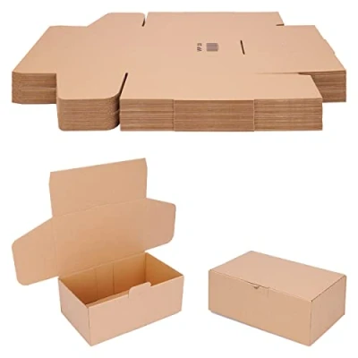 Bild av förpackning vikbara lådor 250 x 150 100 mm brun (yttermått 258 158 105 mm) WP 30 fraktkartong DHL kartong Hermes DPD GLS (50 stycken)
