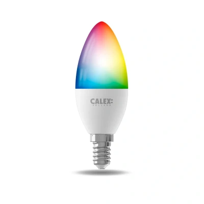 Bild av CALEX Smart WLAN lampa E14 RGB, Wifi LED med Alexa röststyrning och Google Home, 5 W ljusform, dimbar varmvit