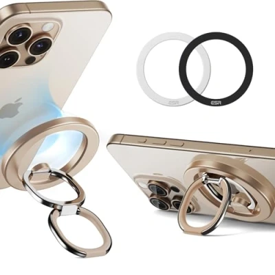 Bild av ESR Magnetisk telefonringhållare för MagSafe ring (HaloLock), telefongrepp, ringpops, ringhållare, stativ iPhone 16 15 Pro Max Plus 14 13 12 mini, justerbart stativ, ökentitan