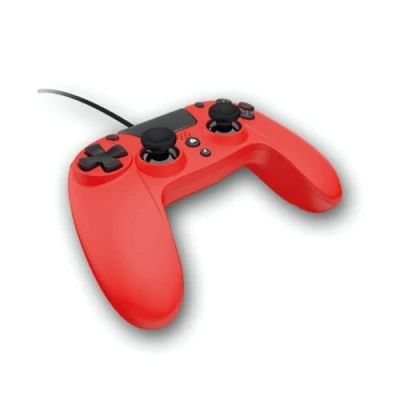 Bild av Gioteck VX4 kompakt PS4 styrenhet med 5 mm uttagsuttag USB trådbunden för Playstation4/Pro/Slim/PC Gaming Headset anslutning Gamepad Dual Vibration Shock röd