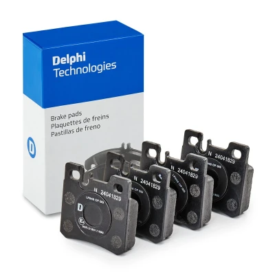 Bild av DELPHI LP946 Jeu de plaquettes frein préparé pour indicateur d&#039;usure avec tôle anti bruit sans accessoires MERCEDES BENZ: Classe C Berline
