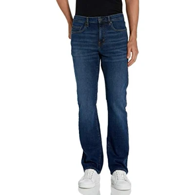 Bild av Amazon Essentials Men&#039;s Bootcut jeans smal passform, Mörkblå vintage, 31W / 32L