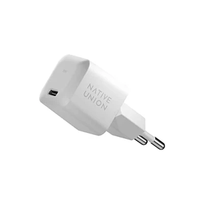 Bild av Native Union Fast GaN Charger PD 30W ultrakompakt USB C laddare med strömförsörjning för MacBook Air, iPads, iPhones, Pixel, Galaxy och andra typ enheter (vit)