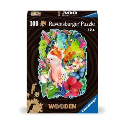 Bild av Ravensburger vackra fåglar formade 300 bitar träpussel för vuxna och barn i åldern 12 år uppåt djur vilda