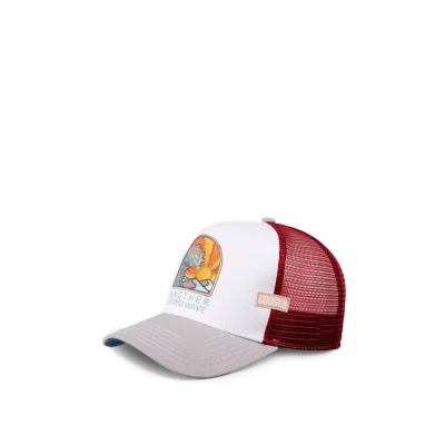 Bild av Coastal Vit Trucker Keps Hft Stupid Wave Red/White/Grey A Frame @ Hatstore