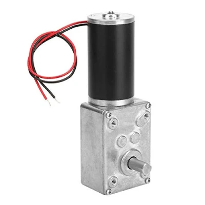 Bild av Snäckväxelmotor, hög torsionshastighet d reducering elektrisk växellåda Vändbar 8mm axel 12V(12V 10RPM)