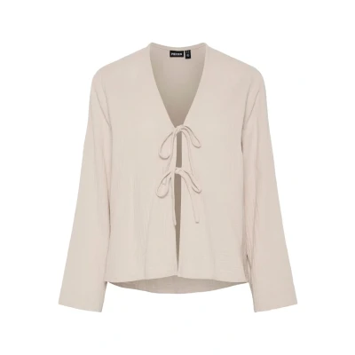 Bild av Pieces Pcsastina Binding Blus, Storlek: Small, Silver gray