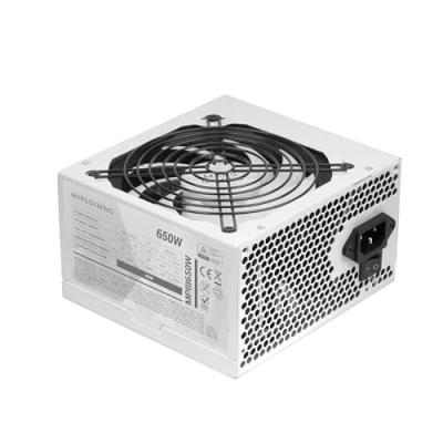Bild av MARSGAMING MPIII650, PC ATX 650W Nätaggregat, 5 Års Garanti, Tyst AI RPM Teknik, 85% Effektivitet, Vit
