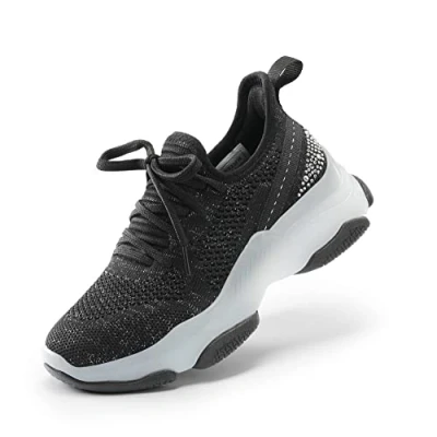 Bild av DREAM PAIRS Sport sneakers för pojkar och flickor Walking skor små barn stora barn,Size 28,Svart,SDFS2303K
