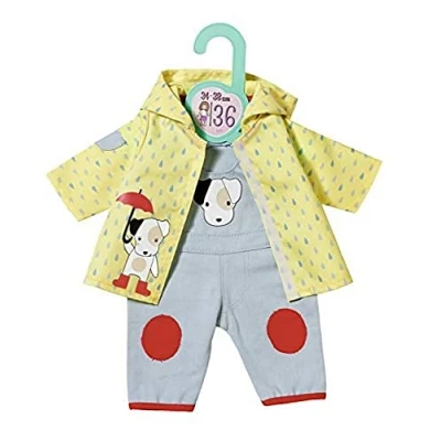 Bild av Dolly Moda Zapf Creation 870594 hängselbyxor med regnjacka dockkläder 3438 cm