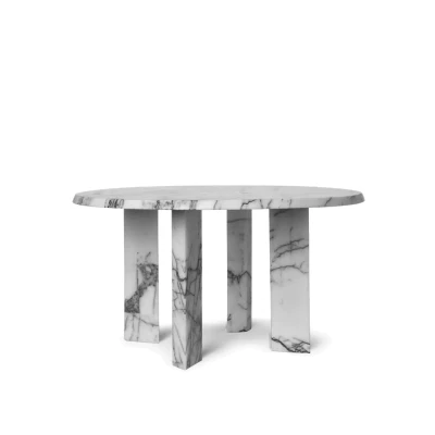 Bild av Ferm Living Taula Coffee Table Soffbord White/Charcoal Ø: 67 x H: 35 cm
