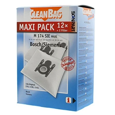 Bild av Scanpart dammsugarpåsar Maxi Pack M 174 SIE; som original Bosch, Siemens: G XL, XXL, ALL