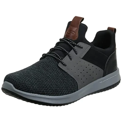 Bild av Skechers herr klassiska passform delson Camden sneakers, Svart grå, 46 EU