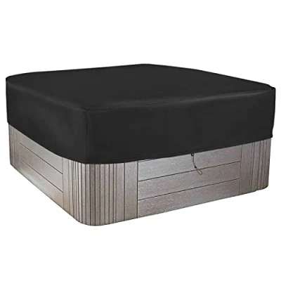 Bild av Schleuder vattentätt fyrkantigt badtunna skydd utomhus spa skydd, med elastiskt för utomhusbadkar (220 x 220 25 cm)