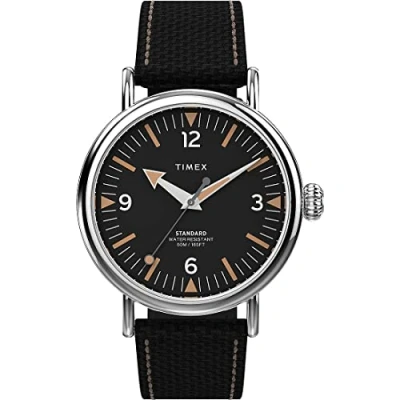 Bild av Timex Analog armbandsur för män med tygband standard kollektion, svart, Rem
