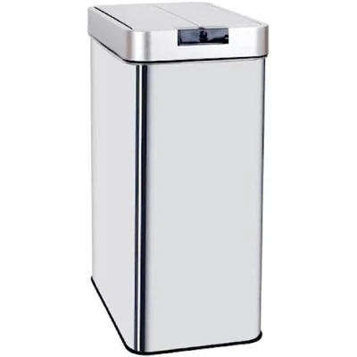 Bild av Kitchen Move SILVERLAKE 60L automatisk köksbehållare i rostfritt stål med bandning fjärilsöppning stor kapacitet