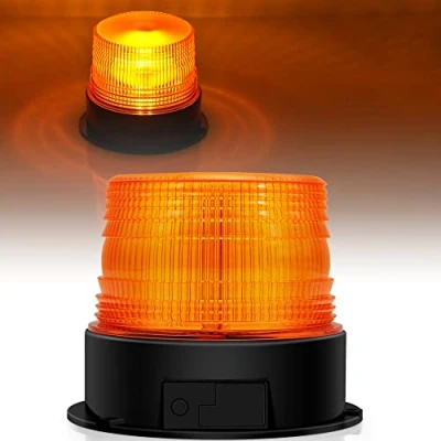 Bild av Dinfu LED allsidig lampa, lampa batteri gul 12 V trådlös magnet varningsljus orange blinkande ljus strobe beacon light för bil lastbil traktor UTV SUV J eep