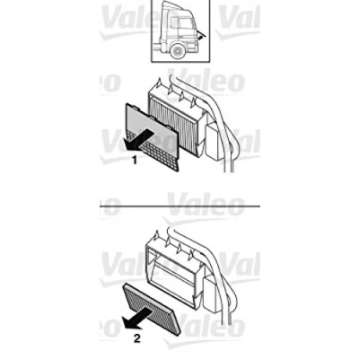 Bild av VALEO CLIMFILTER PROTECT 716008 Filtre d&#039;habitacle à charbon actif 261 162 45 DAF: CF 85