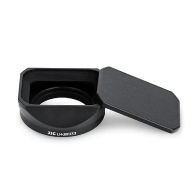Bild av JJC metallkameralins huva med huvlock för Fujifilm XF 27 mm F2.8 R WR, ersätter original LH XF27 linshuvud, minskar linsutsvängning förhindra reflektion skydda linsen