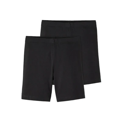 Bild av Name it Nkfvivian Solid PACK OF 2 Shorts för barn, Storlek: 158/164, Black