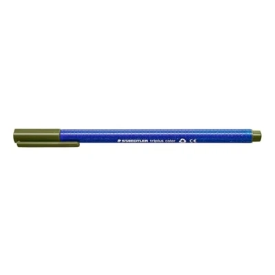 Bild av Staedtler 323 57 Fasermaler triplus color, circa 1.0 mm, Dreikantschaft, auswaschbar, 10 Stück im Kartonetui, olivgrün