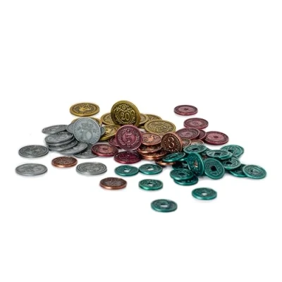 Bild av Stonemaier Games, Scythe: Metal Coins Upgrade Pack, Board Game, 1 to 5 Players, Ages 14+, 90 120 Minutes Playing Time