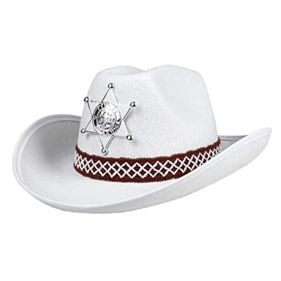 Bild av Boland Barnhatt Sheriff junior, silverstjärna, hattsnöre, cowboy, karneval, halloween, temafest, utklädnad, teater