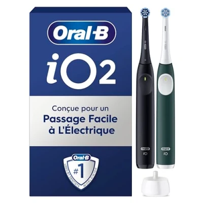 Bild av Oral B eltandborste iO2 Duo Night Black / Forest Green