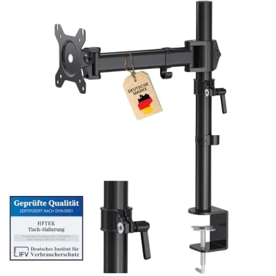 Bild av HFTEK Stöd för bildskärm Desk Mount Bracket Skrivbordsstativ skärm upp till 34 tum med VESA 75/100 HF27DB