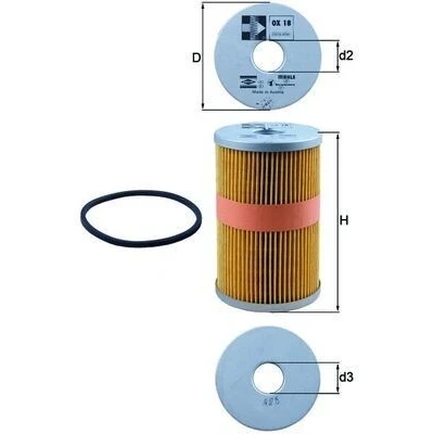 Bild av MAHLE ORIGINAL OX 18D Filtre à huile Cartouche filtrante