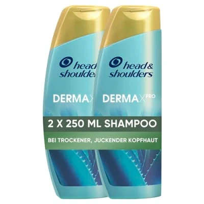 Bild av Head &amp; Shoulders DERMAXPRO lugnande set med anti mjäll schampo och huvudhudmask (2x 250 ml), aktiv aloe, mot kliande torr hårbotten