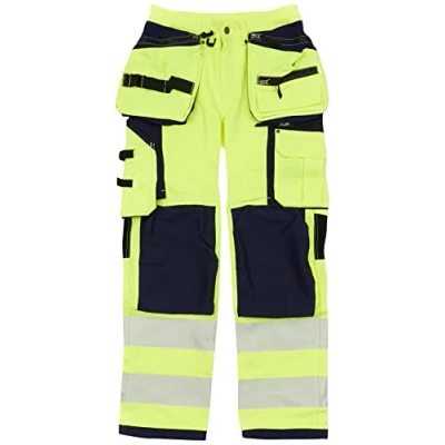 Bild av VARSELBYXA 1997 1642 4 VÄGS STRETCH VARSELGUL/MARINBLÅ D84 Beijerbygg Byggmaterial