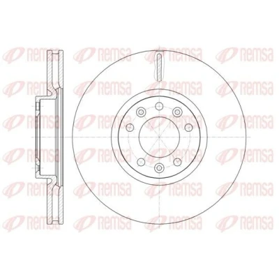Bild av REMSA 61472.10 Disque de frein Essieu avant 303,8, 303,8 28 5 ventilé PEUGEOT: 308 II 3/5 portes, SW 2, 508 I Berline, CITROËN: C5 III Break