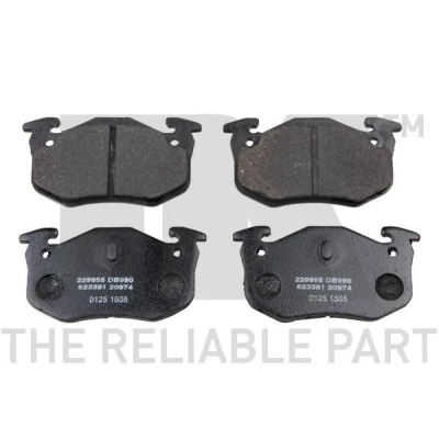 Bild av NK 229955 Jeu de plaquettes frein contact signal d&#039;usure exclu avec tôle anti bruit sans accessoires PEUGEOT: 206 3/5 portes, 306 portes