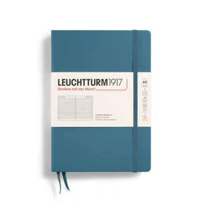 Bild av LEUCHTTURM1917 36335 Notebook Medium (A5), Inbunden, 251 numrerade sidor Stenblå, Styrd