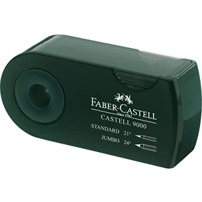 Bild av Faber Castell Diverse 9000 Twin slipbox, grön, för konst, hantverk, ritning, skissning, hem, skola, universitet, färgläggning