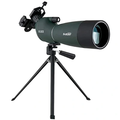 Bild av SVBONY SV28 spektiv med stativ, jakt, 2575 x 70, vinklad, vattentät, räckviddsintagning, telefonadapter, kompakt, för målskytte, fågelskådning, vilda djur