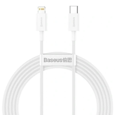 Bild av Baseus Superior USB C till Lightning kabel 2m Vit