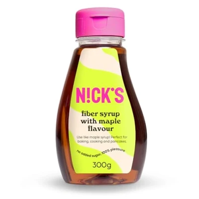 Bild av NICKS keto Fibersirap med lönnsmak, Maple syrup naturlig sötningsmedel utan tillsats av socker, glutenfri, low carb vegansk fiberrik sockerersättning (300g)