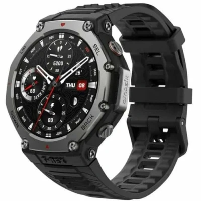 Bild av Amazfit T Rex 3 Grå (Svart Silikonband)