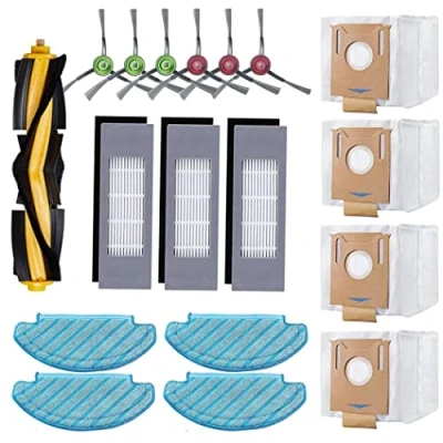Bild av 18 st. reservdelstillbehör för Ecovacs Deebot N8/N8+/ N8 Pro/N8 Pro+/ OZMO T8/T8+/ T8 AIVI/T8 AIVI+/ T9/T9 dammsugare, 4 torkdukar, 3 filter, dammpåsar, 1 huvudborste, 6 sidoborstar