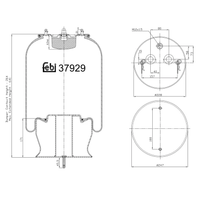 Bild av FEBI BILSTEIN 37929 Soufflet à air, suspension pneumatique SCANIA: 4 series, P,G,R,T series