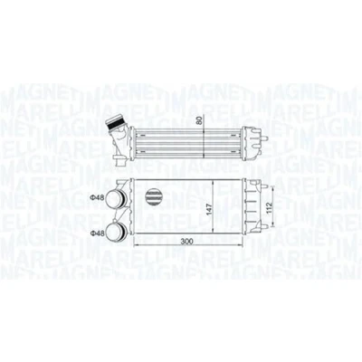 Bild av MAGNETI MARELLI 351319204920 Intercooler PEUGEOT: 308 I 3/5 portes, 3008 I, Partner II Van, CITROËN: C4 5 Berlingo II, Picasso 1