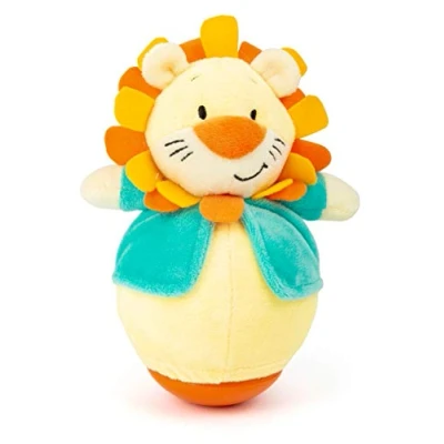 Bild av Small Foot 11426 Roly Poly Lion, ett roligt stående plyschdjur för att greppa och röra vid, lärande leksak, flerfärgad