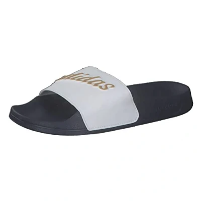 Bild av adidas Adilette Shower herr Loafer Dusch &amp; badskor, Cloud White Gold Metallic Shadow Navy, 37 EU