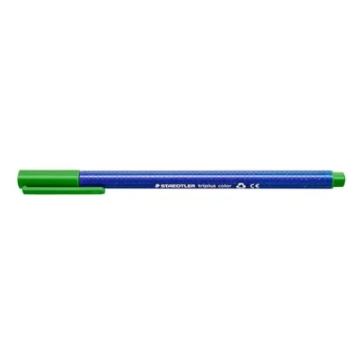 Bild av Staedtler 323 52 Fasermaler triplus color, circa 1.0 mm, Dreikantschaft, auswaschbar, 10 Stück im Kartonetui, saftgrün