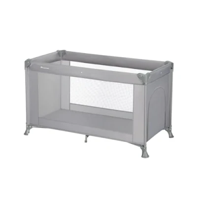 Bild av Bebeconfort Sweet Dreams, resesäng, 03 år (015 kg), lättviktig barnsäng redo för resor, stor vadderad madrass, sidoingång, enkel kompakt hopfällning, med bärhandtag, Mineral Gray
